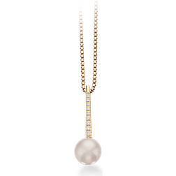 Scrouples Pendant with Cultured - Gold/Pearl/Diamonds