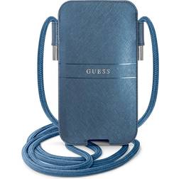 Guess Handbag GUPHMPSASBBL 6.1 blue/blue Saffiano Strap