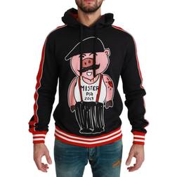 Dolce & Gabbana Pig of the Year Hooded Sweater Sort, Herre IT