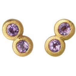 ByBiehl My Power Gilded Stud Earrings - Gold/Purple