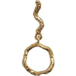 Stine A Wavy Dangling Circle Earring - Gold