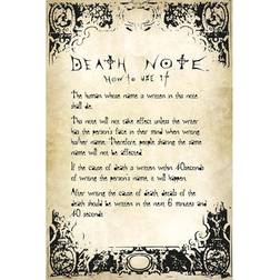 GB Eye Death Note Rules Plakat