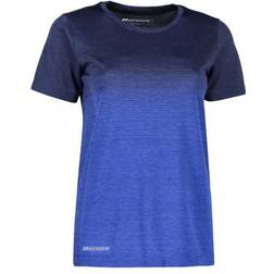 Geyser Women's Seamless Striped T-shirt - Navy Melange