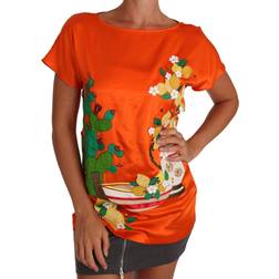 Dolce & Gabbana Women's Sicily Crystal T-Shirts TSH2381 IT46
