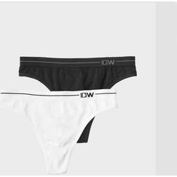 ICANIWILL Everyday Seamless Thong 2-pack Black/White