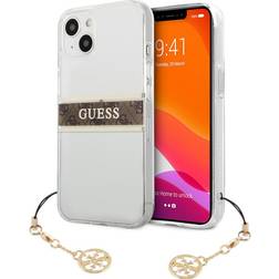 Guess iPhone 13 Cover Stripe Charm Brun
