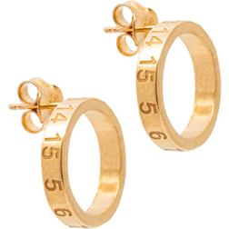 Maison Margiela Numbers Logo Hoop Earrings - Gold