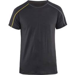 Blåkläder T-shirt merino uld, Antracitgrå/Gul