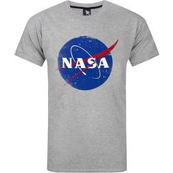 Nasa Mens Distressed Logo T-Shirt (Grey)