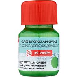 Art Creation Glas & Porcelænsfarve Uigennemsigtig 30 ml Metallic Green (8201)