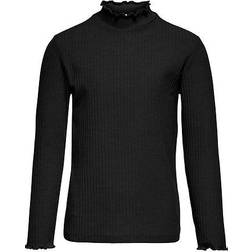 Only Solid Colored Long Sleeved Top - Black/Black (15212059)