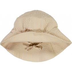 Wheat Baby Girl Sun Hat - Taffy Strip