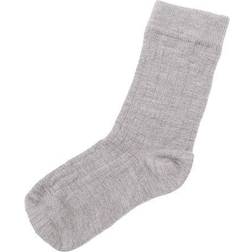 Joha Wool Rib Socks - Grey Melange (5008-20-65127)