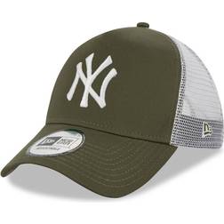 New Era New York Yankees Khaki A-Frame Trucker Cap - Green