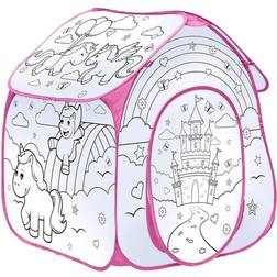 TOBAR Colour Your Own Unicorn Play Tent Playhouse