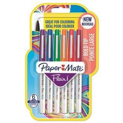 Papermate Flair Bold 6-Blister Assorted colors