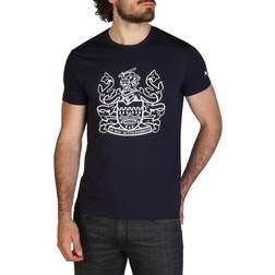 Aquascutum Qmt002M0 T-Shirt Blå, Herre