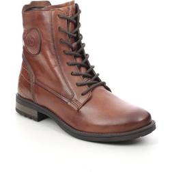 Bugatti Leather Lace-Up Ankle Boots BUG34511 320 890 Burgundy