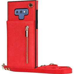 CaseOnline Zipper halskæde etui Samsung Galaxy Note 9 Rød