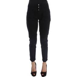 Costume National Cotton Slim Fit Cropped Jeans