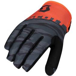 Scott 350 Dirt Motocross Gloves, black-orange, XL, black-orange