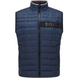 HUGO BOSS Water-repellent padded gilet with 3D logo tape