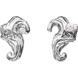 Maanesten Enola Earrings - Silver/Transparent