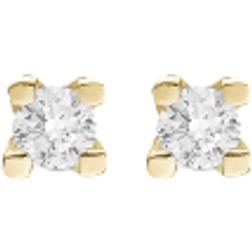 Christina Design Labgrown Stud Earrings - Gold/Diamond