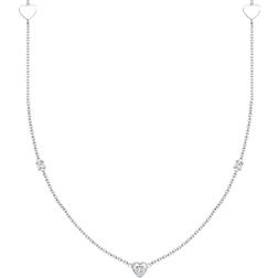 Thomas Sabo Charm Club Delicate Heart Necklace - Silver/Transparent