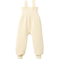 Disana Kid’s Suspender Pants - Sand/White
