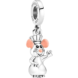 Pandora Disney Pixar Remy Dangle Charm - Silver/Pink/Black
