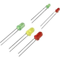 TRU Components LED-sortiment grøn, rød, gul ca. 3 mm, 5 mm Opbevaringsboks