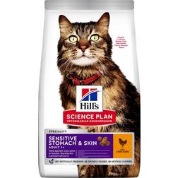 Hills Adult Sensitive Stomach & Skin Dry Cat Food with Chicken 7kg
