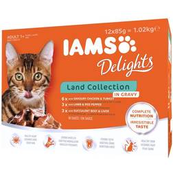 IAMS Cat Adult Land collection in Gravy 12x85g