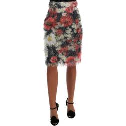 Dolce & Gabbana DG Floral Patterned Pencil Straight Skirt Multicolor