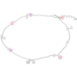 Pernille Corydon Pastel Dream Anklet - Silver/Agate/Pearls