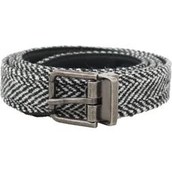 Dolce & Gabbana DG Chevron Pattern Leather Belt