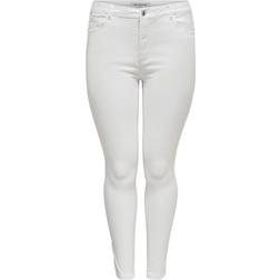 Only Curve Augusta Hvide skinny-jeans