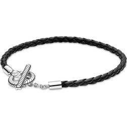 Pandora Braided Leather T-Bar Bracelet LG