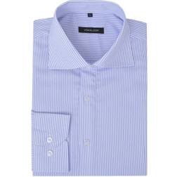 vidaXL businessherreskjorte stribet og lyseblå