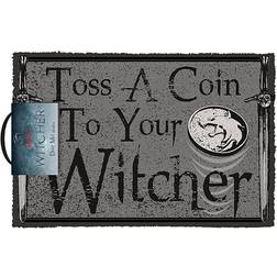 The Witcher Toss A Coin Door Mat (One Size) (Grey/Black)
