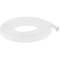 DeLock Braided Sleeving stretchable Udvidbar omspunden kabelkasse 5 m hvid