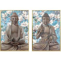 Dkd Home Decor Buddha Orientalsk (51,5 x 3,5 x 71,5 cm) (2 enheder) Billede