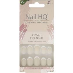 Nail HQ Oval French Nails 24-pack