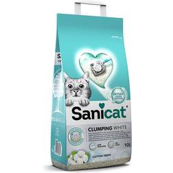 2 10 l Sanicat Cotton Fresh klumpende kattegrus