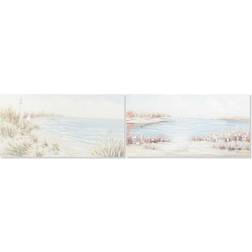 Painting DKD Home Decor Beach Mediterranean (140 x 3,7 x 70 cm) (2 Units) Framed Art