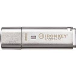Kingston IronKey Locker+ 50 XTS-AES USB Encrypted 32GB
