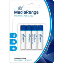 MediaRange Premium Alkaline Micro AAA Compatible 4-pack