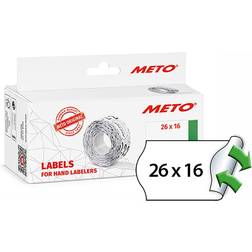 Meto Prisetiketter 9506166 Kan fjernes igen Etiket-bredde: 26 mm Etikethøjde: 16 mm Hvid 1 stk