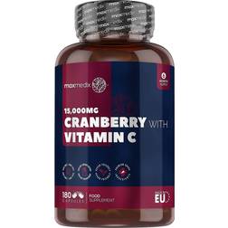 Maxmedix Cranberries with vitamin C 15000mg 180 stk